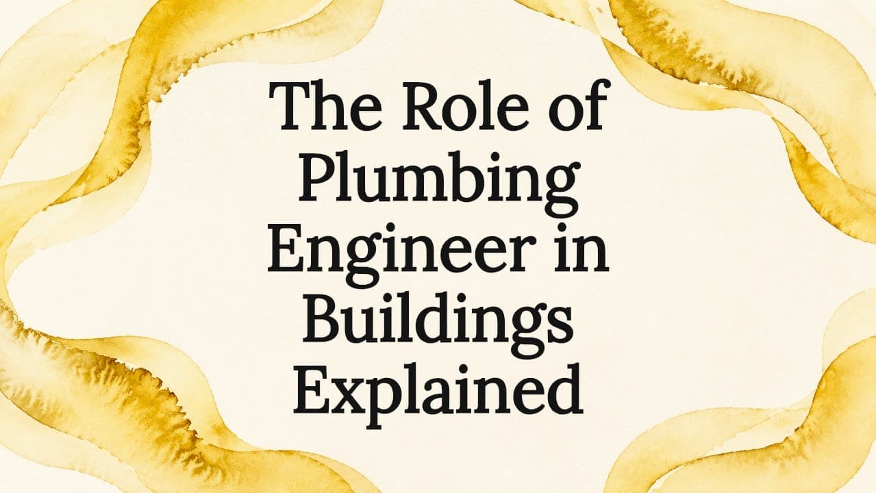 The Role of Plumbing Engineer in Buildings Explained