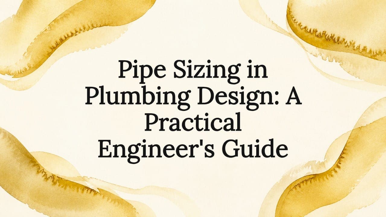 Pipe Sizing in Plumbing Design: A Practical Engineer's Guide