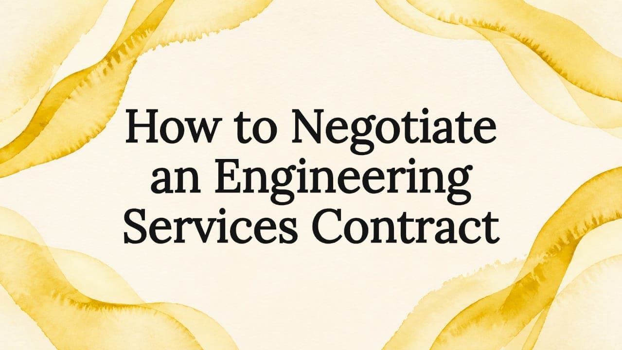 How to Negotiate an Engineering Services Contract