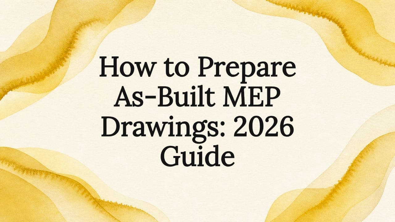 How to Prepare As-Built MEP Drawings: 2026 Guide