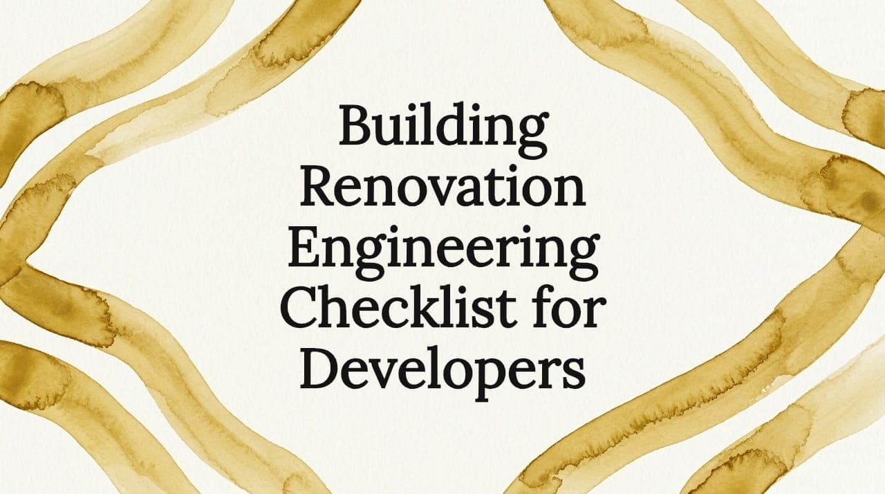 Building Renovation Engineering Checklist for Developers