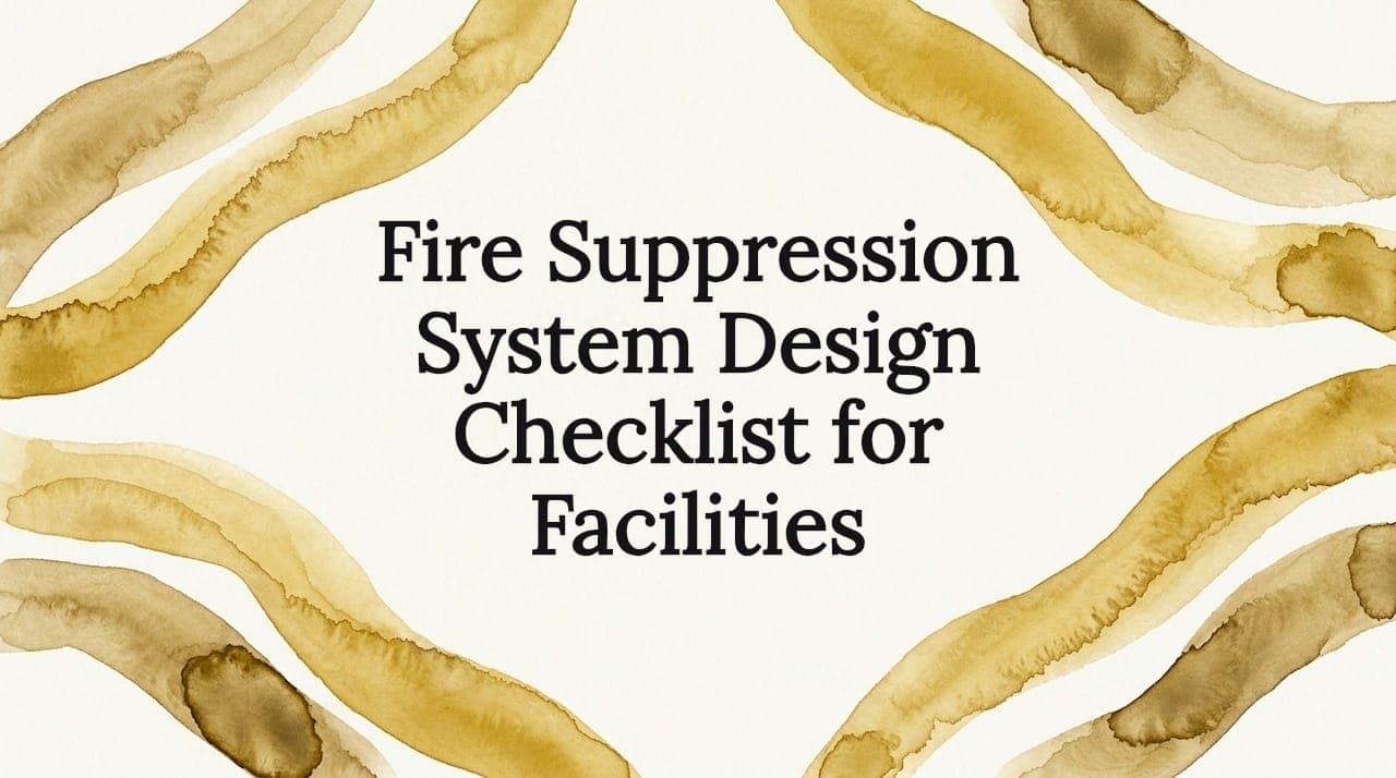 Fire Suppression System Design Checklist for Facilities