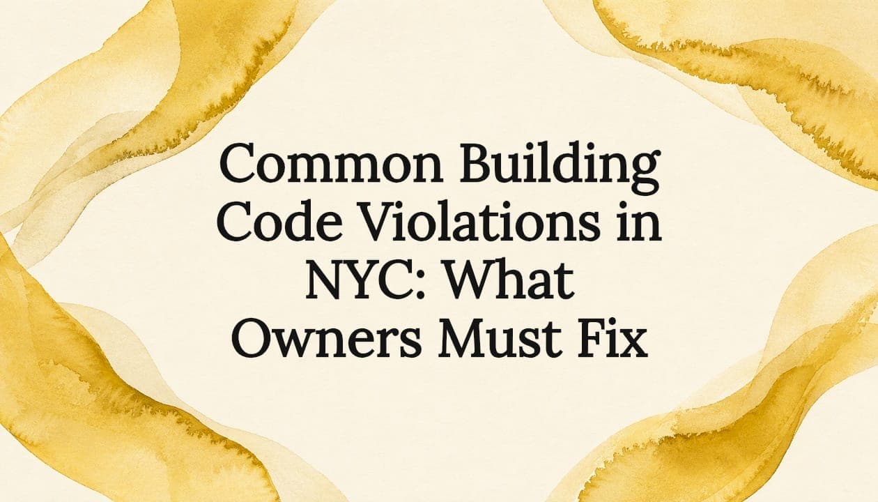 Common Building Code Violations in NYC: What Owners Must Fix