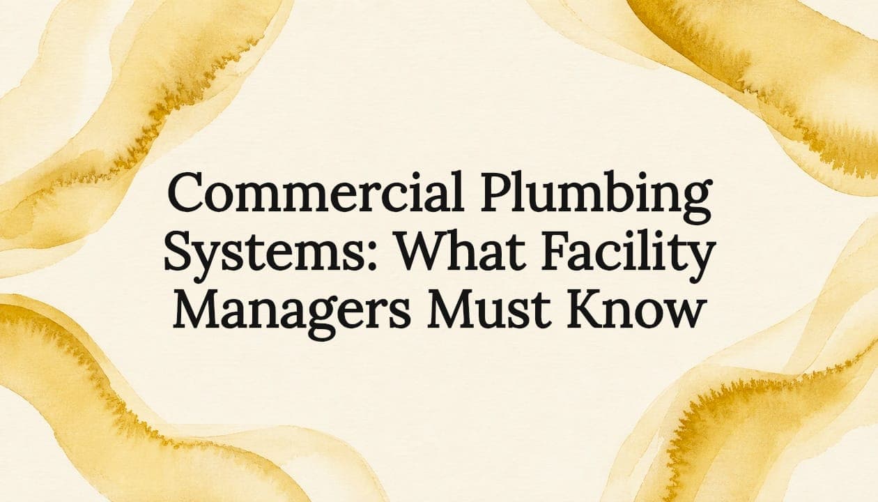 Commercial Plumbing Systems: What Facility Managers Must Know