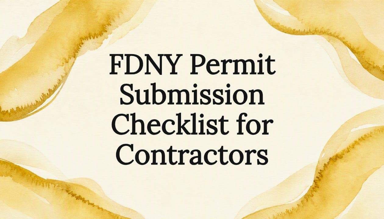 FDNY Permit Submission Checklist for Contractors