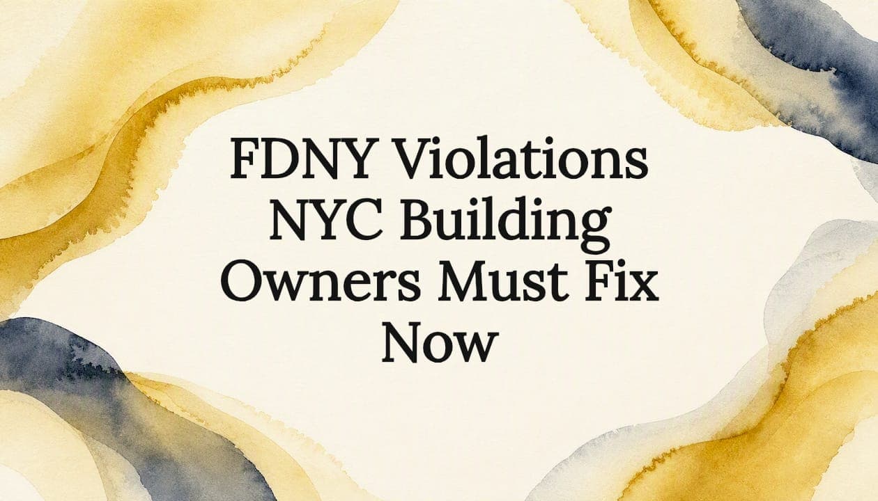 FDNY Violations NYC Building Owners Must Fix Now