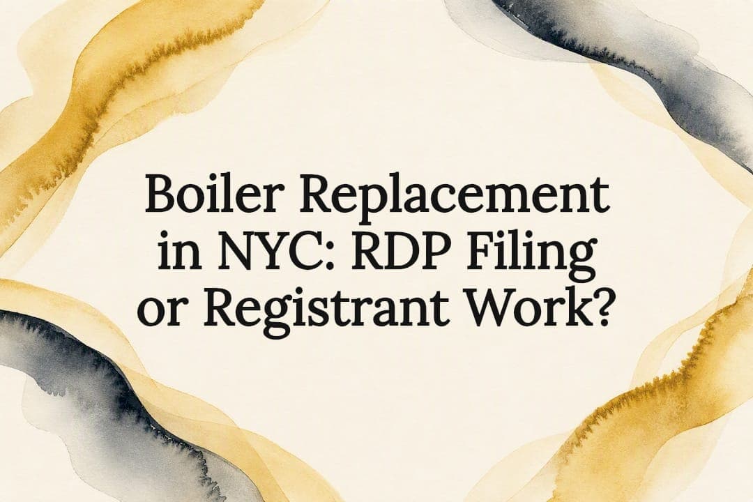 Boiler Replacement in NYC: RDP Filing or Registrant Work?