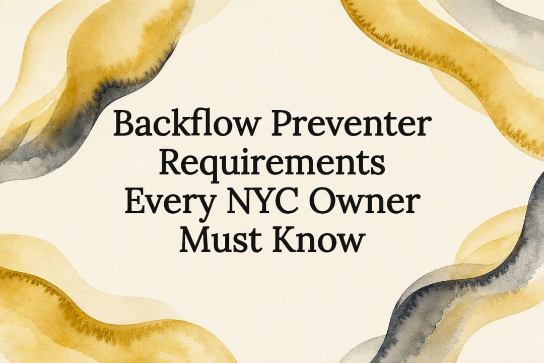 Backflow Preventer Requirements Every NYC Owner Must Know