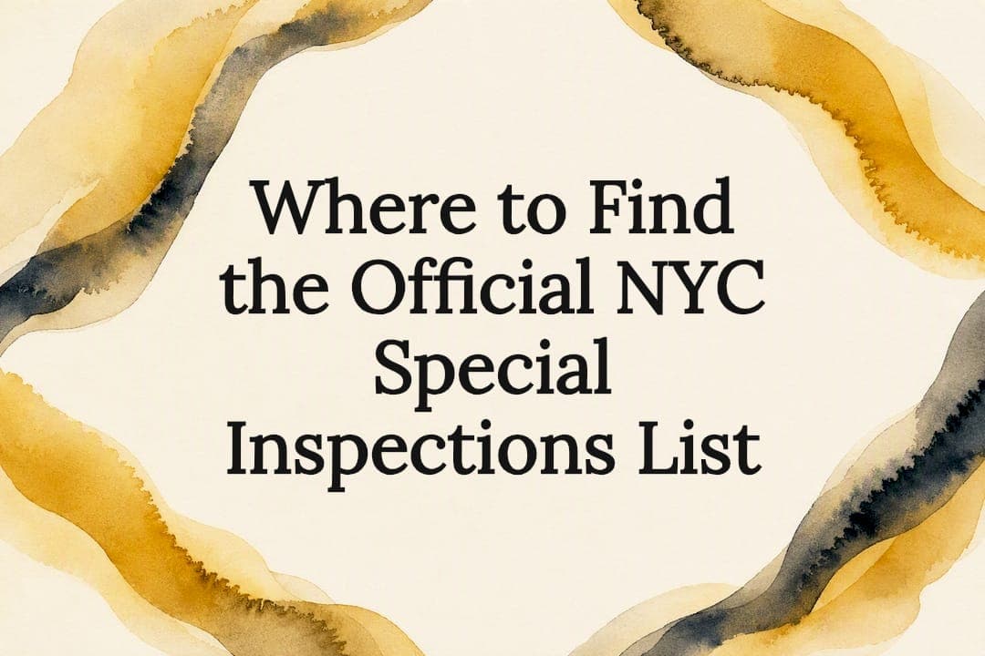 Where to Find the Official NYC Special Inspections List