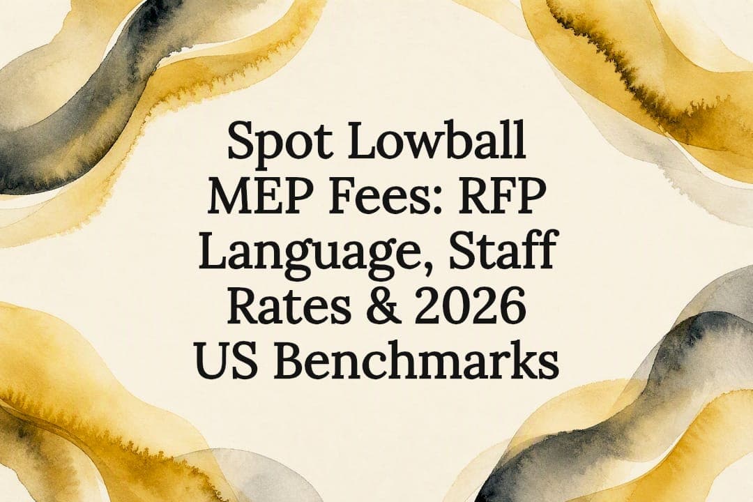 Spot Lowball MEP Fees: RFP Language, Staff Rates & 2026 US Benchmarks