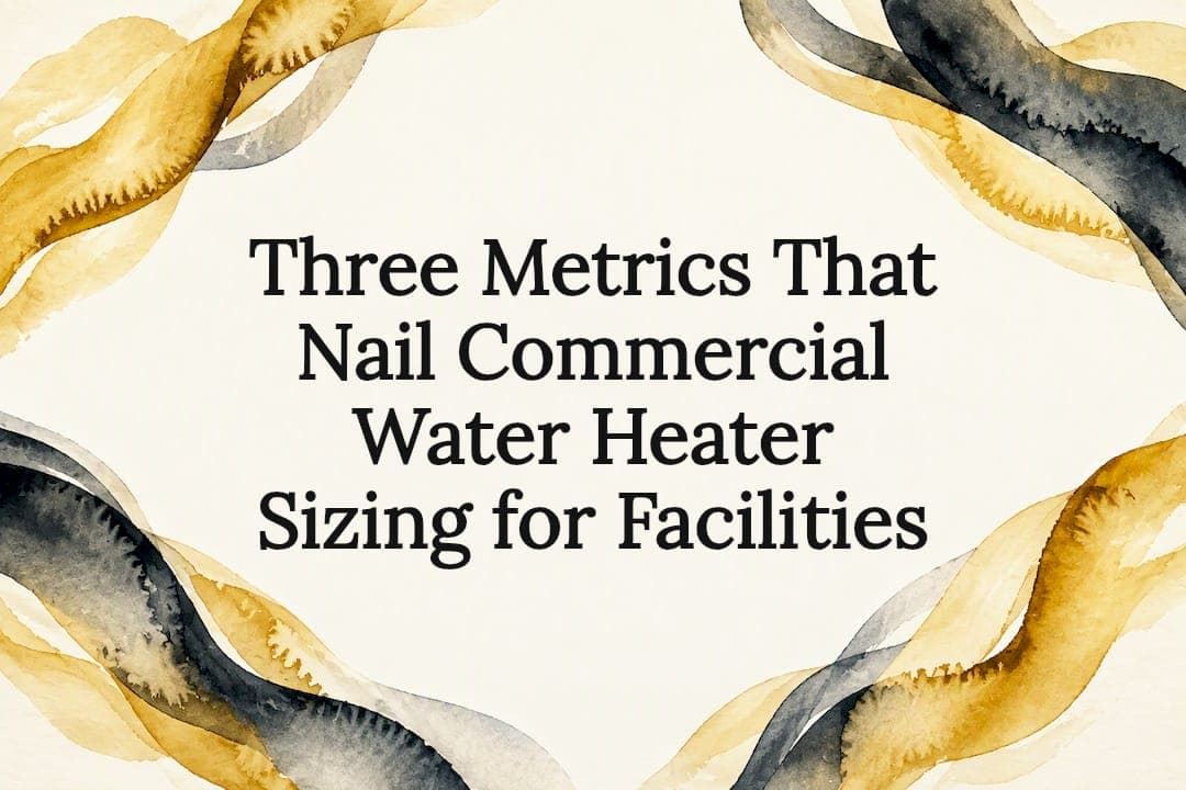 Three Metrics That Nail Commercial Water Heater Sizing for Facilities