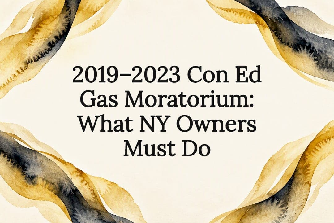2019–2023 Con Ed Gas Moratorium: What NY Owners Must Do