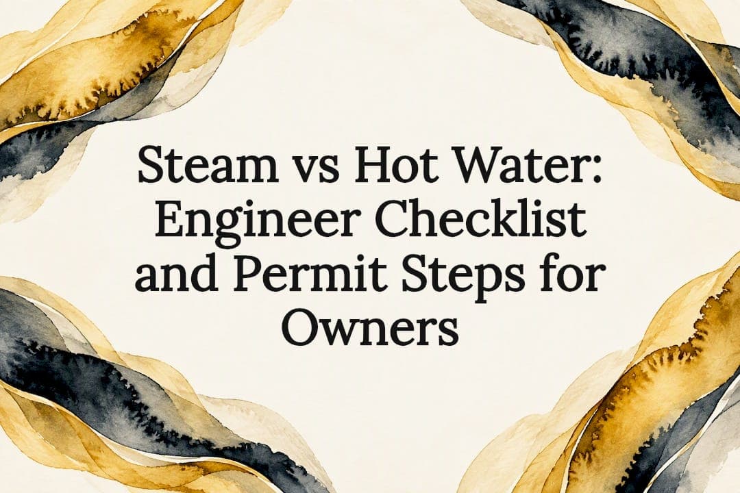 Steam vs Hot Water: Engineer Checklist and Permit Steps for Owners