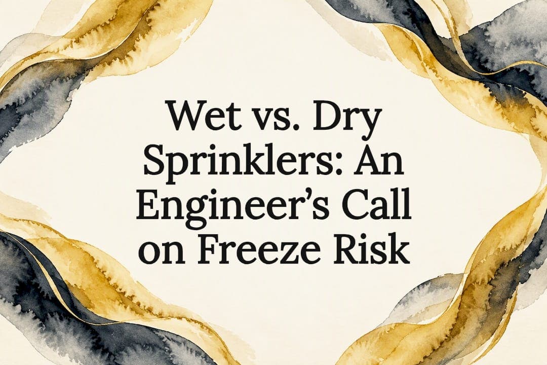 Wet vs. Dry Sprinklers: An Engineer’s Call on Freeze Risk