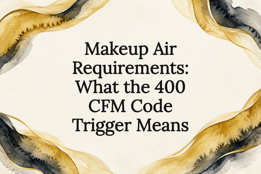 Makeup Air Requirements: What the 400 CFM Code Trigger Means