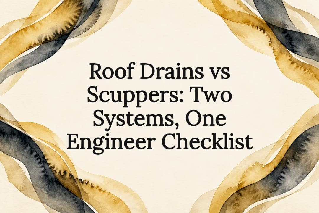 Roof Drains vs Scuppers: Two Systems, One Engineer Checklist