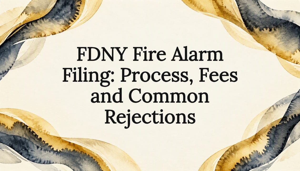 FDNY Fire Alarm Filing: Process, Fees and Common Rejections