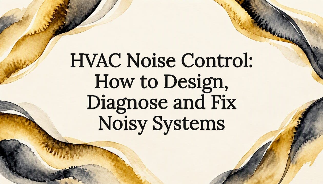HVAC Noise Control: How to Design, Diagnose and Fix Noisy Systems