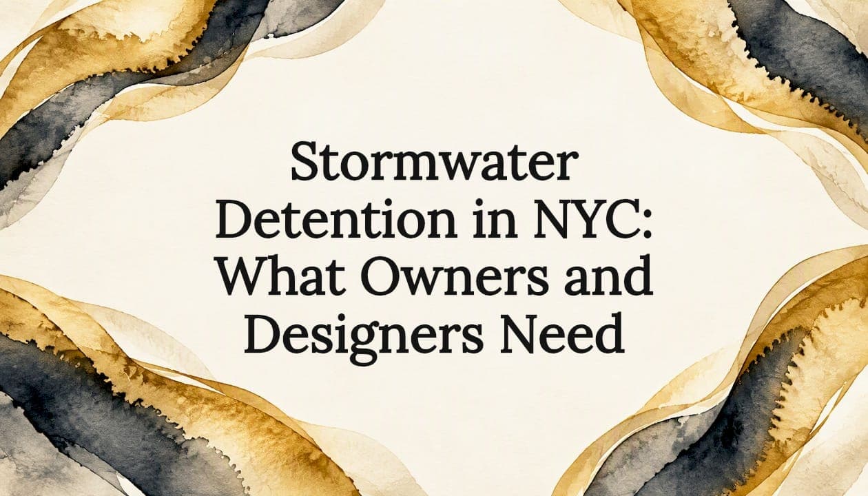 Stormwater Detention in NYC: What Owners and Designers Need