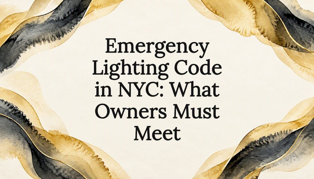 Emergency Lighting Code in NYC: What Owners Must Meet